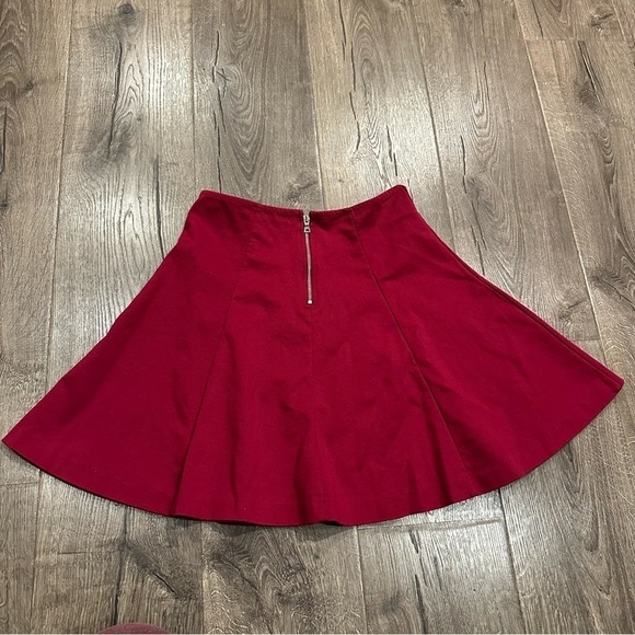 Gap Skate Skirt S Small Dark Red Swing Women Holidays Preppy Stretch Academia - Picture 5 of 9